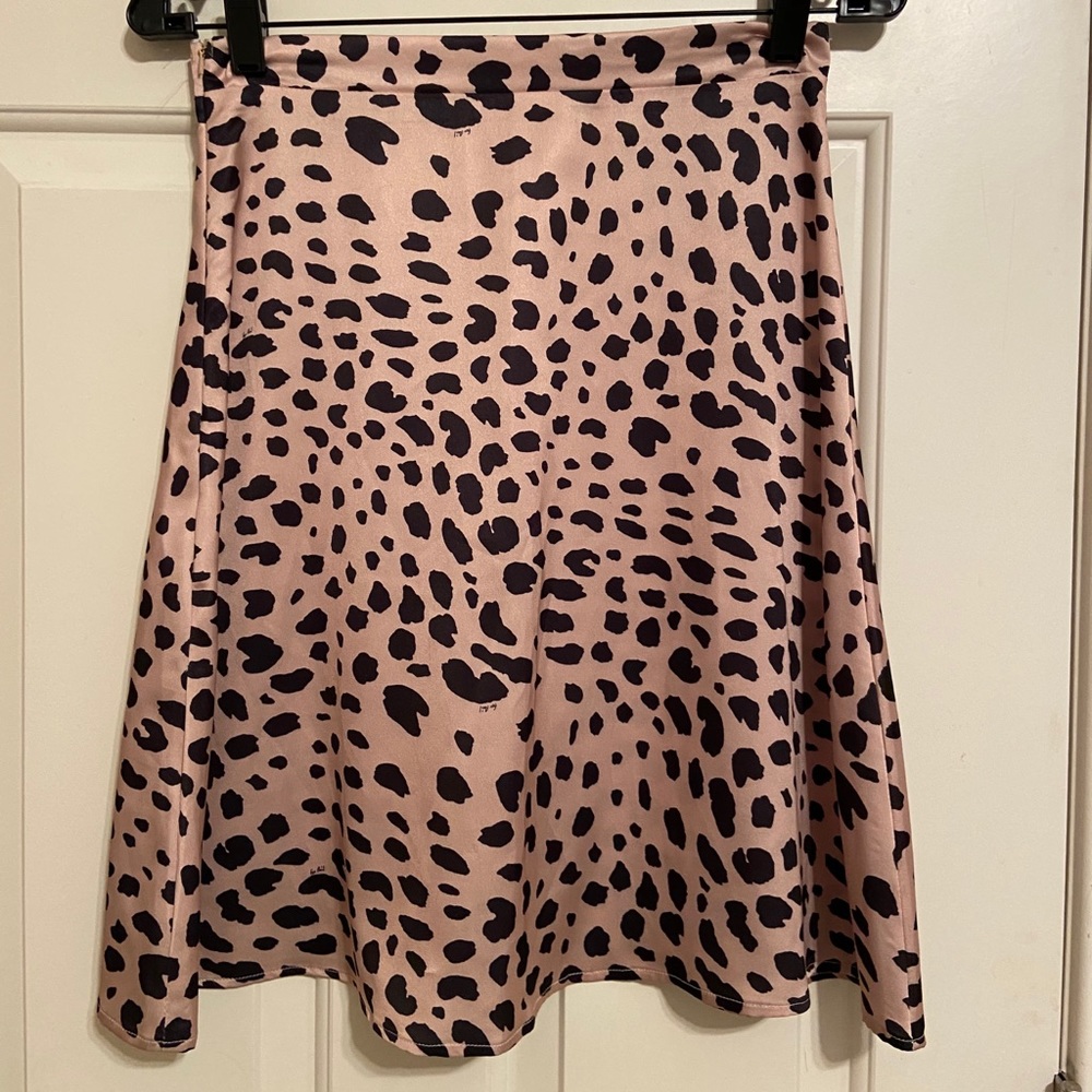 Cheetah print midi skirt